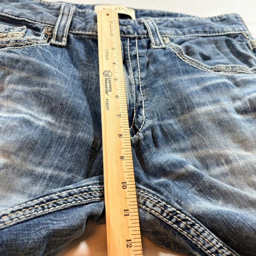 Big Star Pioneer Straight Leg Jeans Mens 34R Buckle Exclusive Medium Wash Blue